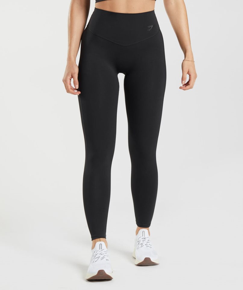 Women\'s Gymshark Elevate Leggings Black | NZ 1CQFNV